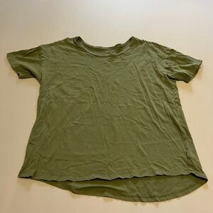 Offline by Aerie Green crew neck high low casual top S